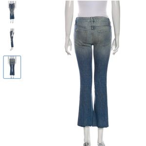 Sexy Frame Mid-Rise Straight Leg Jeans